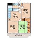 エスポワールⅡ田井の間取図