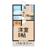 リッチモンド木太町 1Kの間取り