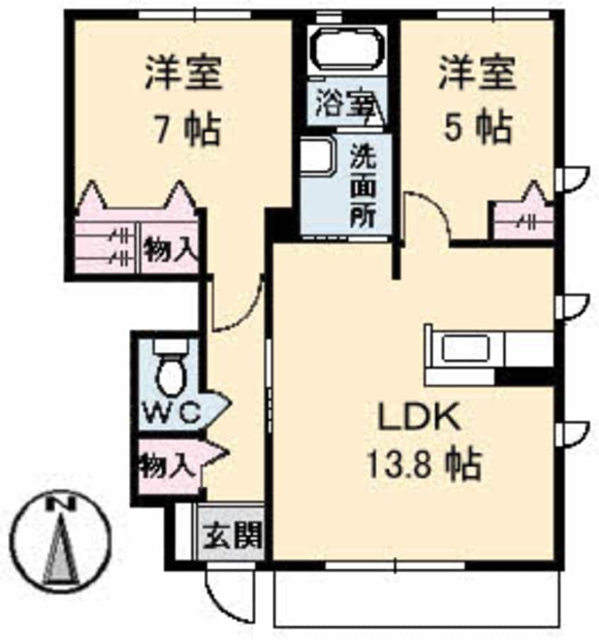 間取図 コンフォールⅡ C棟