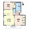 YMハイツ A棟 2LDKの間取り