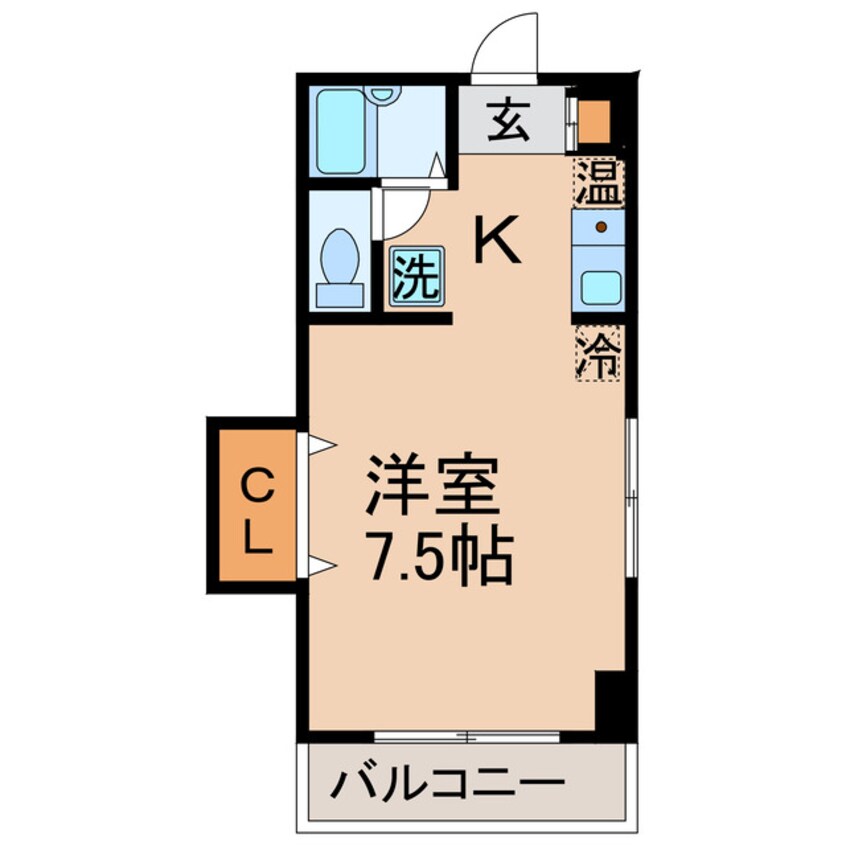 間取図 高徳線/栗林公園北口駅 徒歩6分 2階 築27年