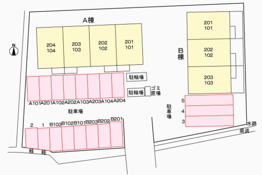 駐車場 エルディム高木Ｂ