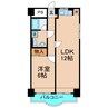 第１３ビル 1LDKの間取り