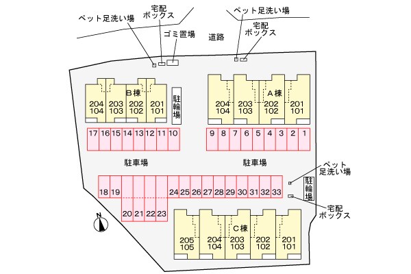 駐車場 クラール鶴市フロイデＡ