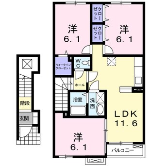 間取図 リープライツ元山　Ｃ