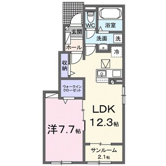 間取図 ＦＬＡＴ　Ｙ　Ⅳ