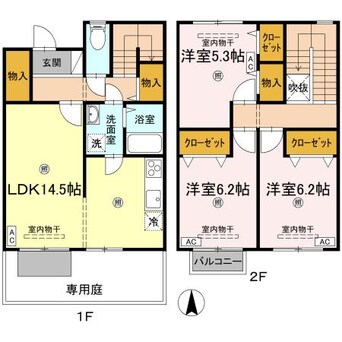 間取図 リースランド松縄 Ｃ