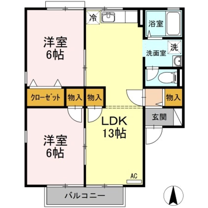間取図 レジデンス一本松 C棟