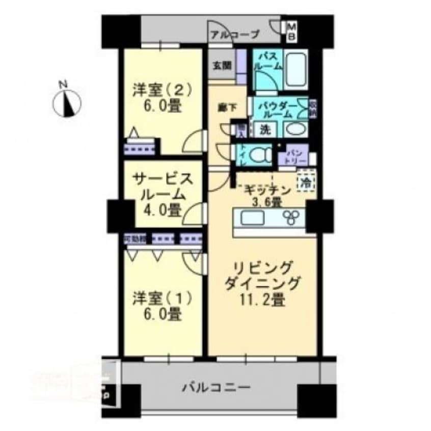 間取図 アルファタワー桜町