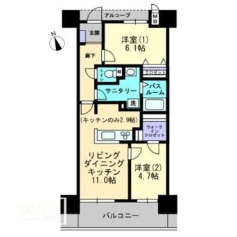 間取図 アルファライフ栗林駅北