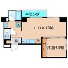 コリドール錦 1LDKの間取り
