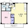 シティハイツ川地 1LDKの間取り