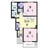メゾン　プリマヴェール 2DKの間取り