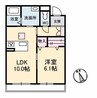 ベレオ木太町 1LDKの間取り