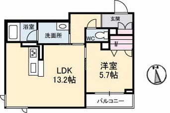 間取図 ル・キューブ上福岡町