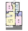 ヴィラージュⅠ 2LDKの間取り