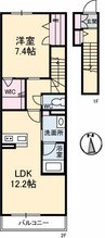 シャーメゾン築地 1LDKの間取り