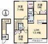 シャーメゾン西山崎 A棟 3LDKの間取り