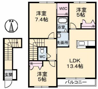 間取図 シャーメゾン西山崎 A棟