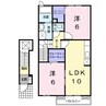 サニープレイスＡ 2LDKの間取り