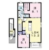 クラール元山サウスＣ 2LDKの間取り