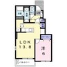 クラール元山Ｐ 1LDKの間取り