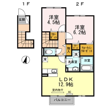 間取図 ウエストヴィレッジⅡ Ａ棟