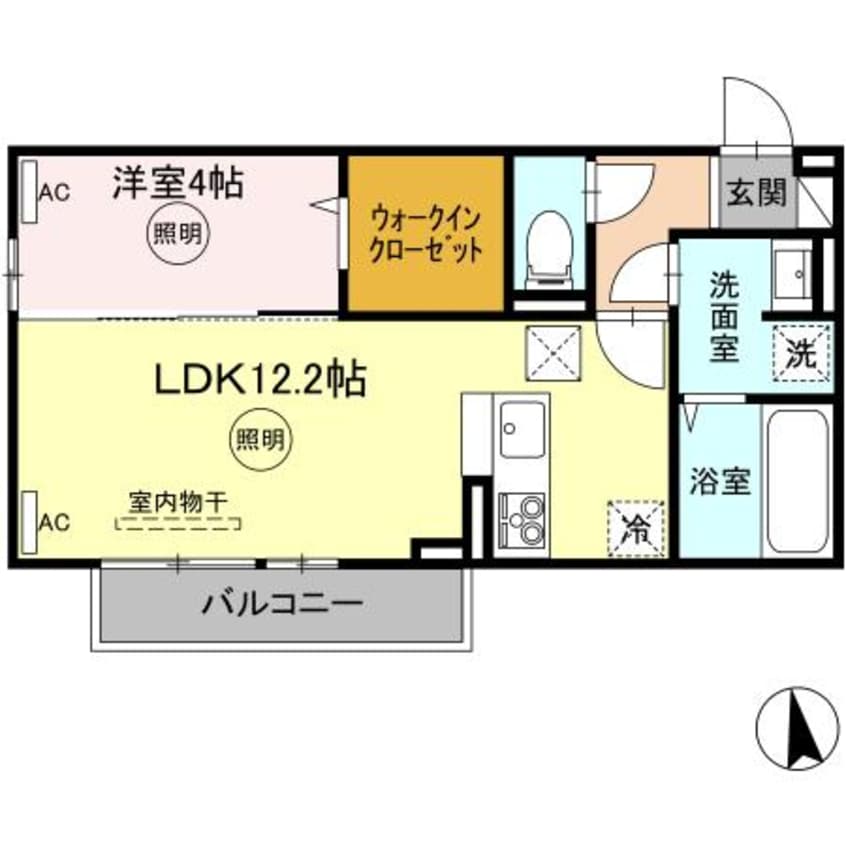 間取図 カルテット D棟