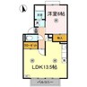 スカイコート38 C棟 1LDKの間取り