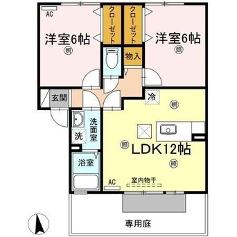 間取図 セジュール六条 A棟