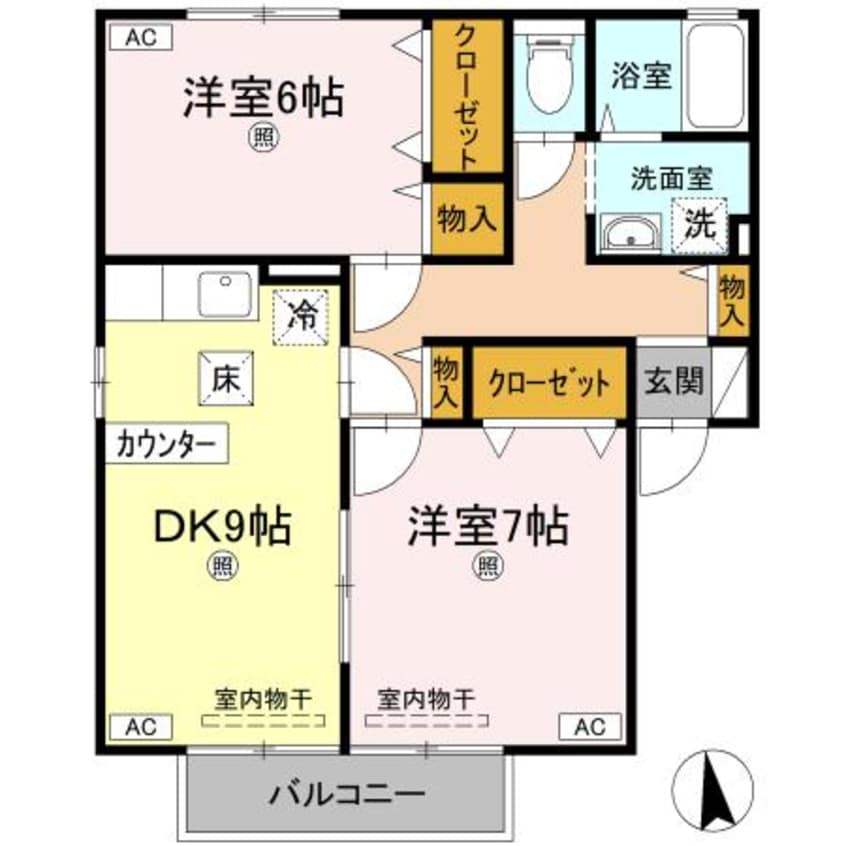 間取図 リジェール東山崎 A棟