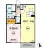 リビングタウン伏石Ⅱ A棟 1LDKの間取り