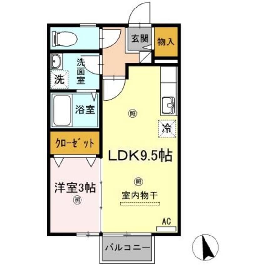 間取図 リビングタウン伏石 A棟