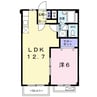 フォレストパークＡ 1LDKの間取り