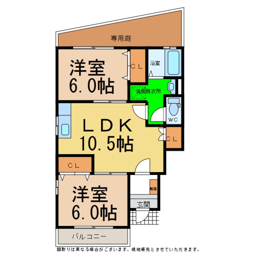 間取図 ハーブメゾン多田A・B