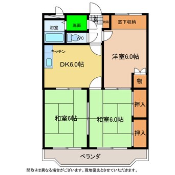 間取図 ハイランドマンション多田１・２号