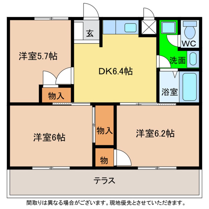 間取図 マツモトGマンションA・B