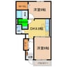 サニープレイスＡ・Ｂ 2DKの間取り