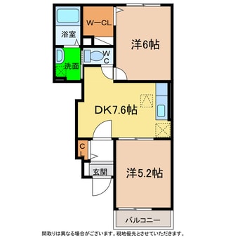 間取図 レモングラスＡ・Ｂ