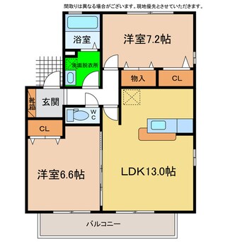 間取図 サンモールＹ Ａ・Ｂ