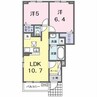 メゾン・ド・ティアラ阿南　N 2LDKの間取り