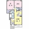 メゾン・ド・ティアラ阿南　N 2LDKの間取り
