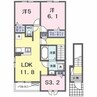 メゾン・ド・ティアラ阿南　N 2LDK+Sの間取り