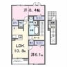 メゾン・ド・ティアラ阿南　S 2LDKの間取り