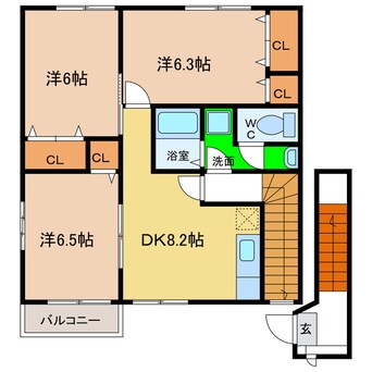 間取図 リヴィエールA・B・C