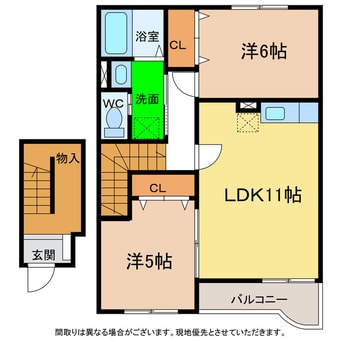 間取図 ハイツ ロジュマンA・B