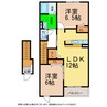 アンジェリカ A・B・C 2LDKの間取り