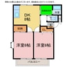 エクセレントハイツコスモⅡ 2DKの間取り