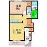 グレースガーデン 1LDKの間取り