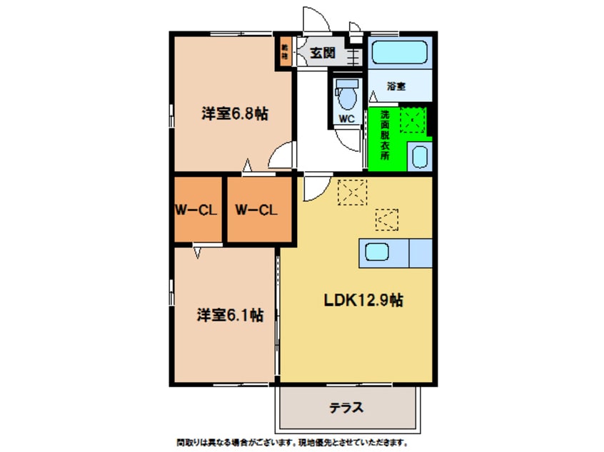 間取図 ラ・ソラーレⅠ・Ⅱ棟